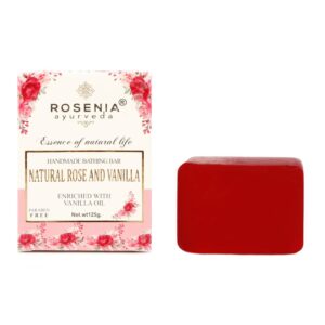 Ayurvedic Handmade Rose And Vanila Oil Bathing Soap | Rosenia Ayurveda