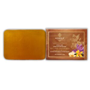 Rosenia Ayurveda Natural Saffron and Sandalwood Handmade Soap | Bathing Bar