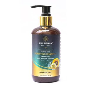 Ayurveda Purifying Shampoo With Methi, Bhringraj, Sunflower for Hair Fall Control and Strong Hair, Sulphate and Paraben Free 300 ML